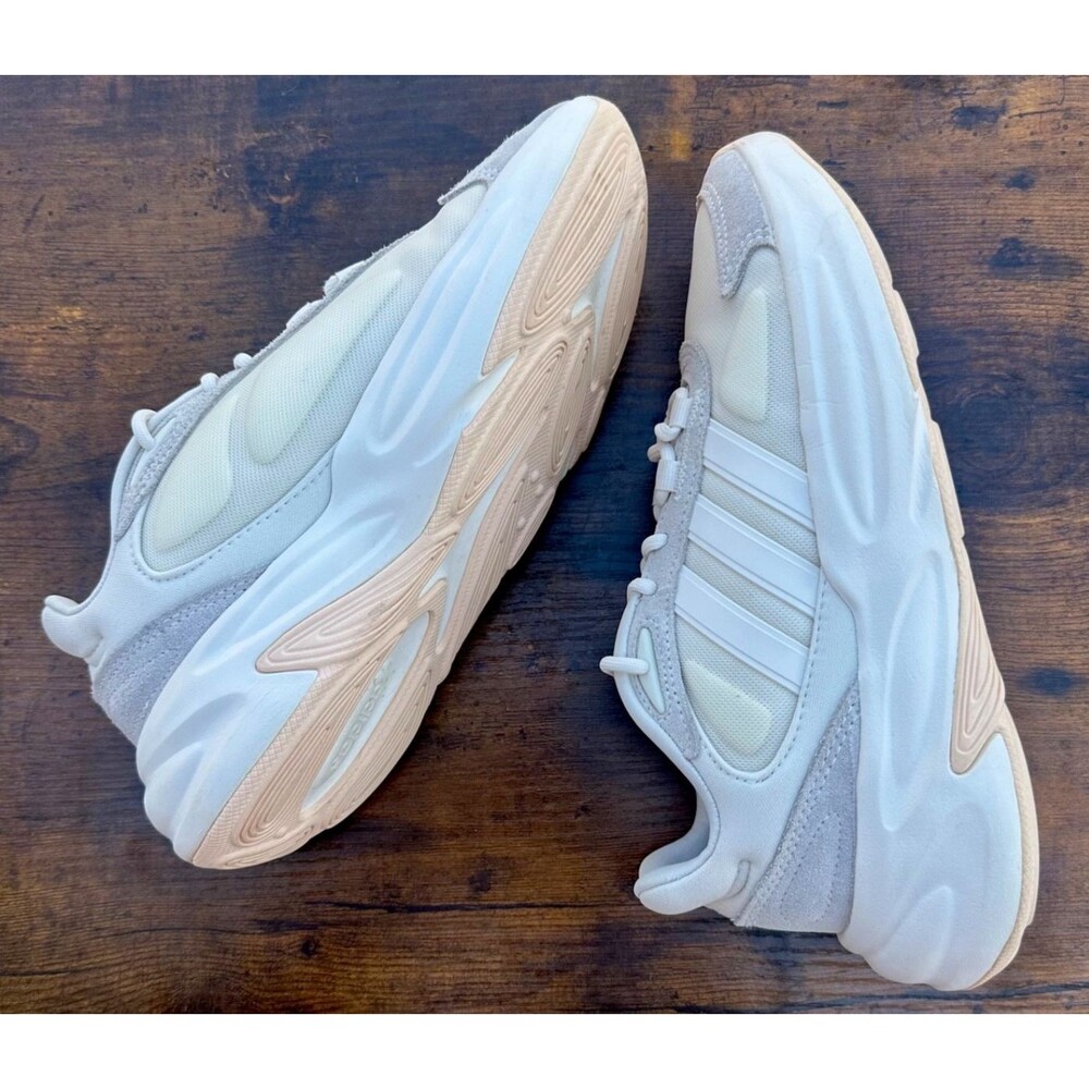 Adidas Cloudfoam Ozelle Sneakers GX1727 Women’s Size 6.5 Comfort Beige White
